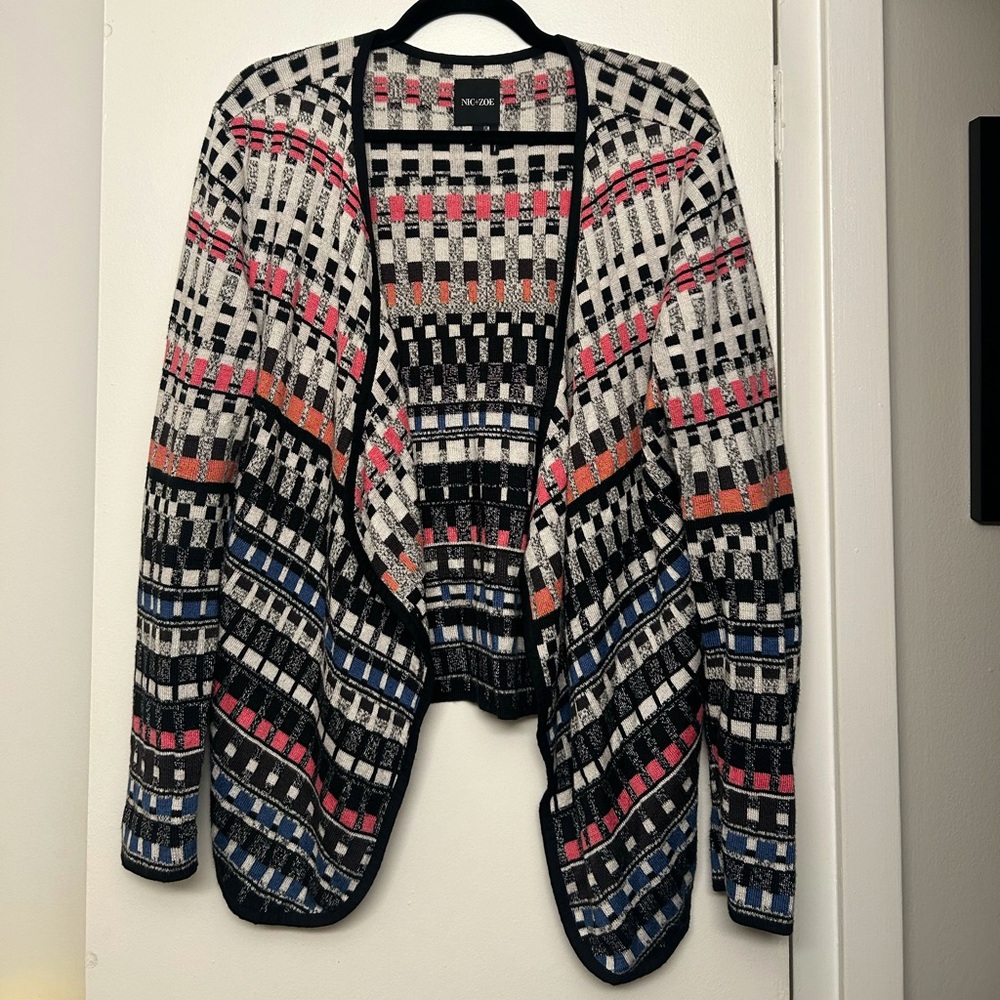 Nic + Zoe colorful cardigan